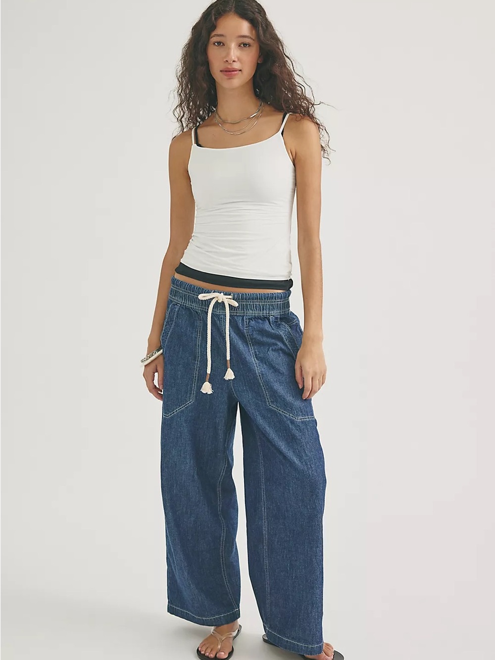 Free People We The Free Easy Peasy Pull-On Jeans Large